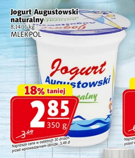 Mlekpol Jogurt Augustowski naturalny 350 g