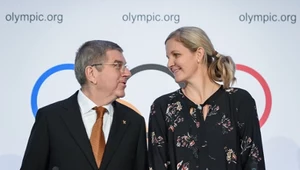 Thomas Bach i nowa przewodnicząca MKOl, Kirsty Coventry