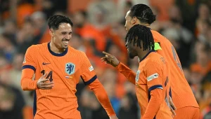 Po bramce Tijjaniego Reijndersa (nr 14) Holendrzy prowadzili z mistrzami Europy 2:1