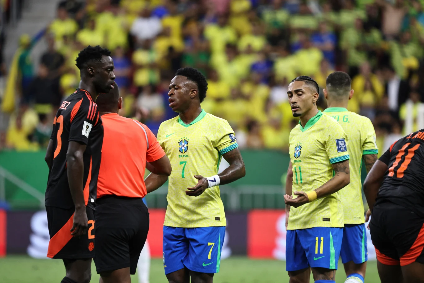 Vinicius Junior w meczu Brazylia - Kolumbia