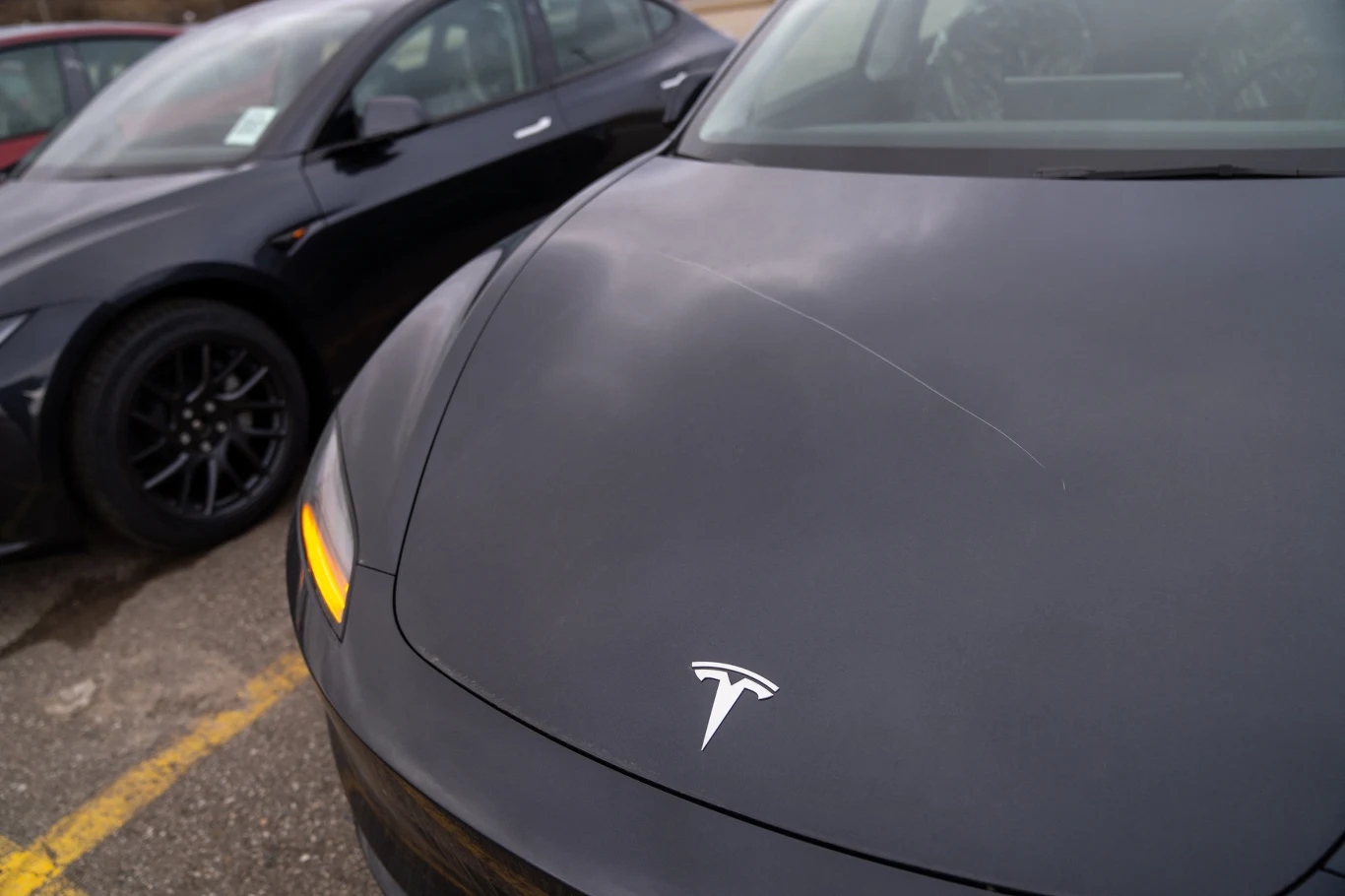 Efekt ataku na salon w Ontario. W sumie uszkodzono ponad 80 samochodów