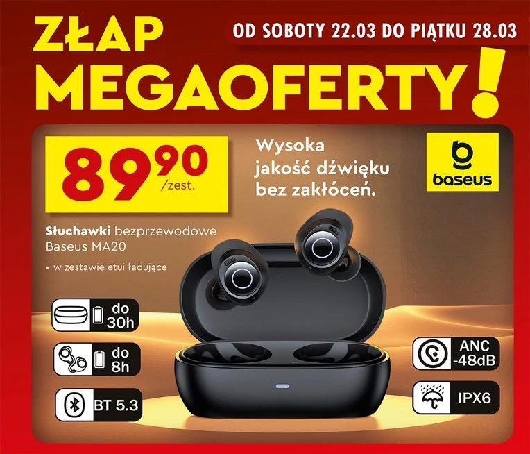 Słuchawki bezprzewodowe w Biedronce 