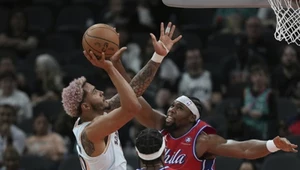 Jeremy Sochan w meczu z Philadelphią 76ers
