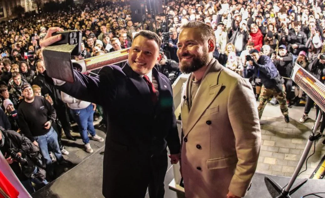 Krzysztof Stanowski pojawił się na wiecu Sławomira Mentzena w Lublinie Krzysztof Stanowski pojawił się na wiecu Sławomira Mentzena w Lublinie