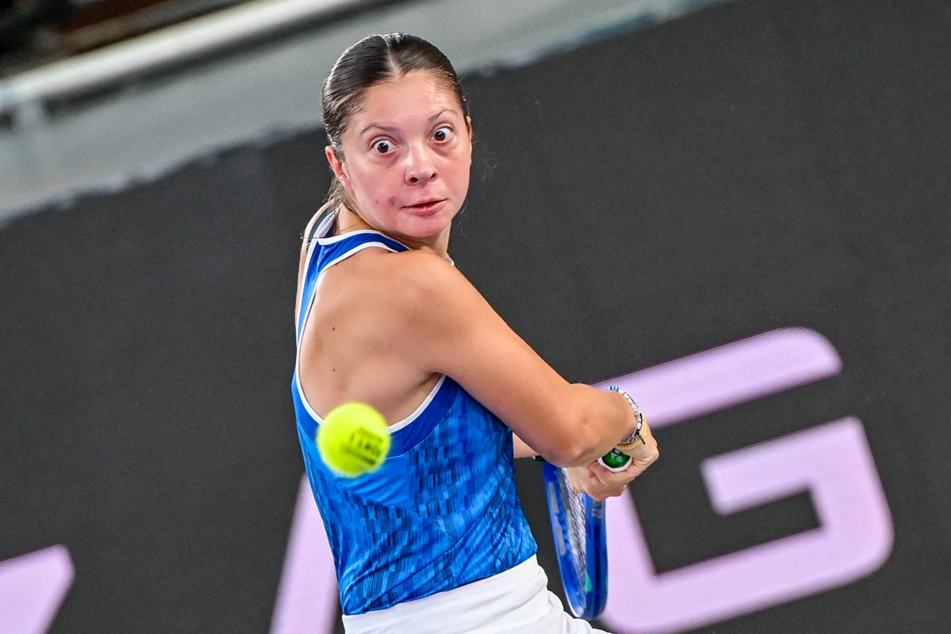 Antonia Ruzić podczas turnieju WTA 500 w Linzu