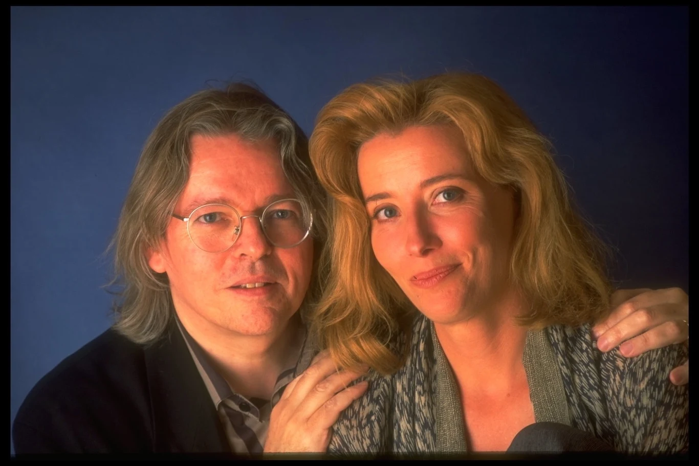 Christopher Hampton i Emma Thompson w Cannes w 1995 przy okazji pokazu filmu "Carrington" Christopher Hampton i Emma Thompson w Cannes w 1995 przy okazji pokazu filmu "Carrington"