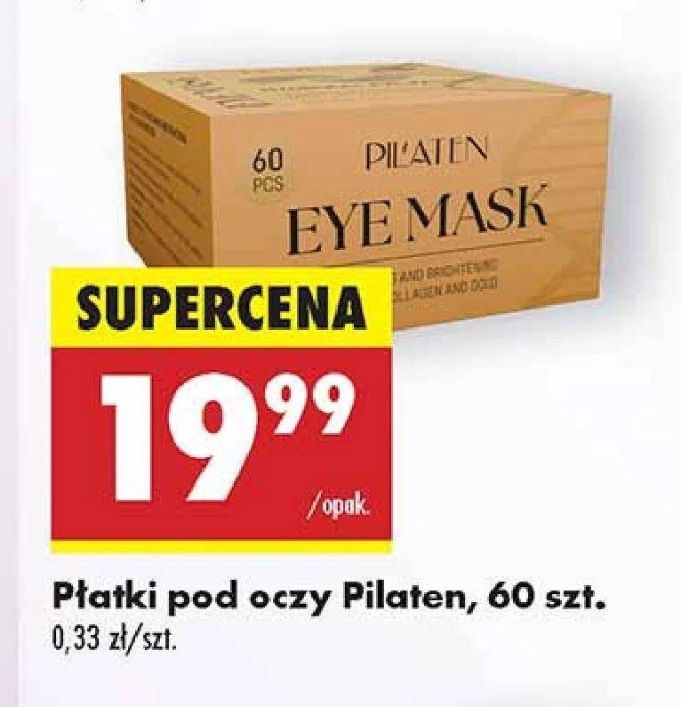 Nowość w Biedronce - Płatki pod oczy Pilaten 