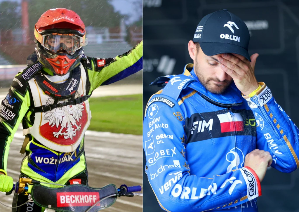 Kacper Mania cieszy się z wygranej. Obok Bartosz Zmarzlik, który podobnie jak Mania zdobył swój pierwszy komplet w wieku 16 lat.