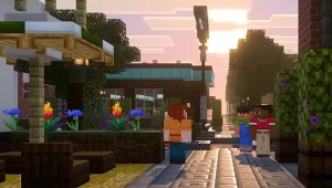 Minecraft z włączoną opcją Vibrant Visuals