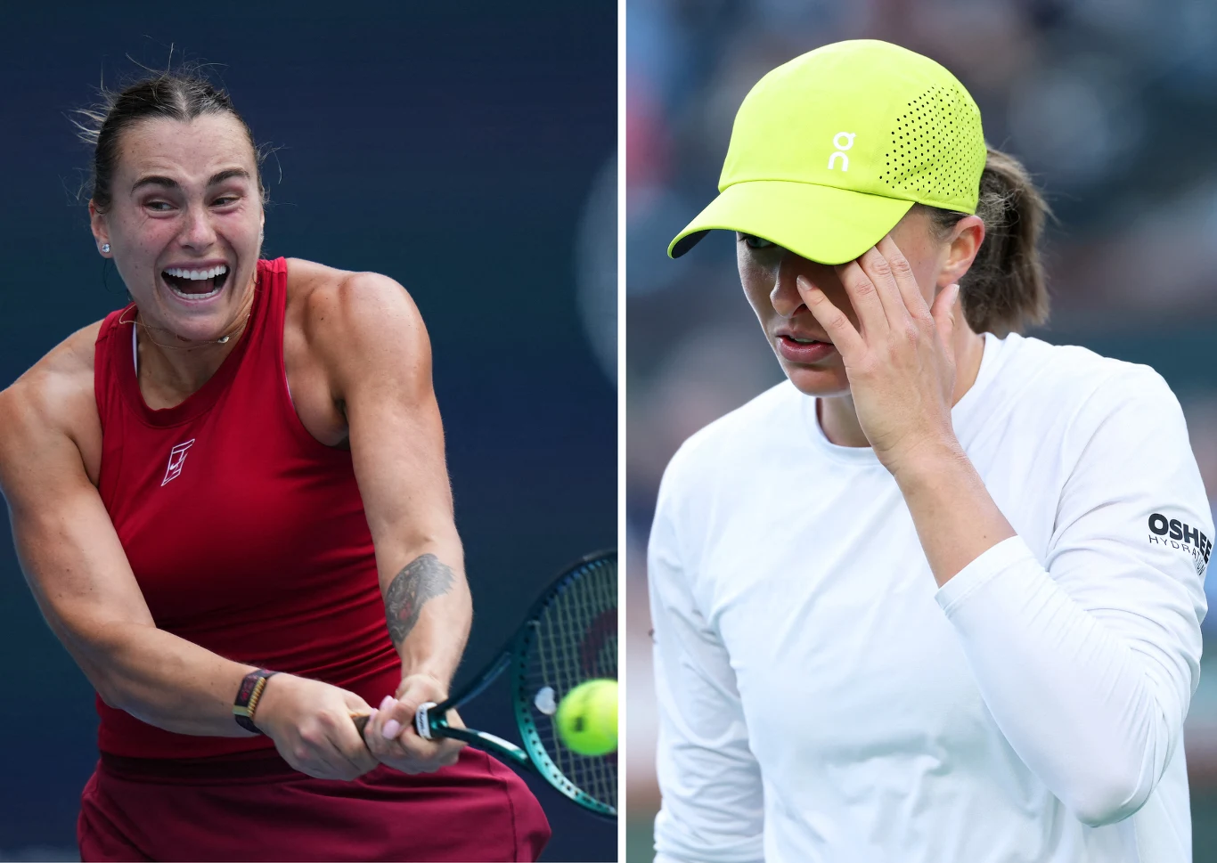 Aryna Sabalenka i Iga Świątek Aryna Sabalenka i Iga Świątek