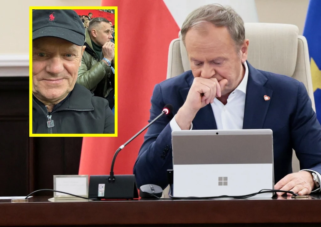 Donald Tusk był na meczu Polski w towarzystwie "zwykłych kibiców". Czy aby na pewno?