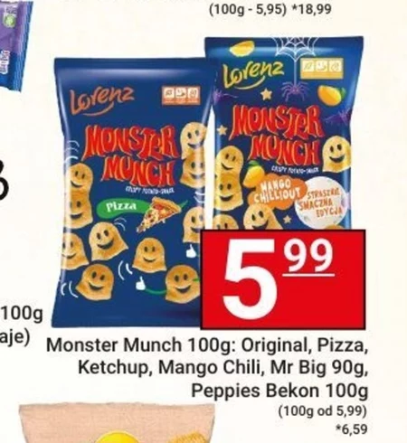 Monster Munch Chrupki ziemniaczane ketchup 100 g