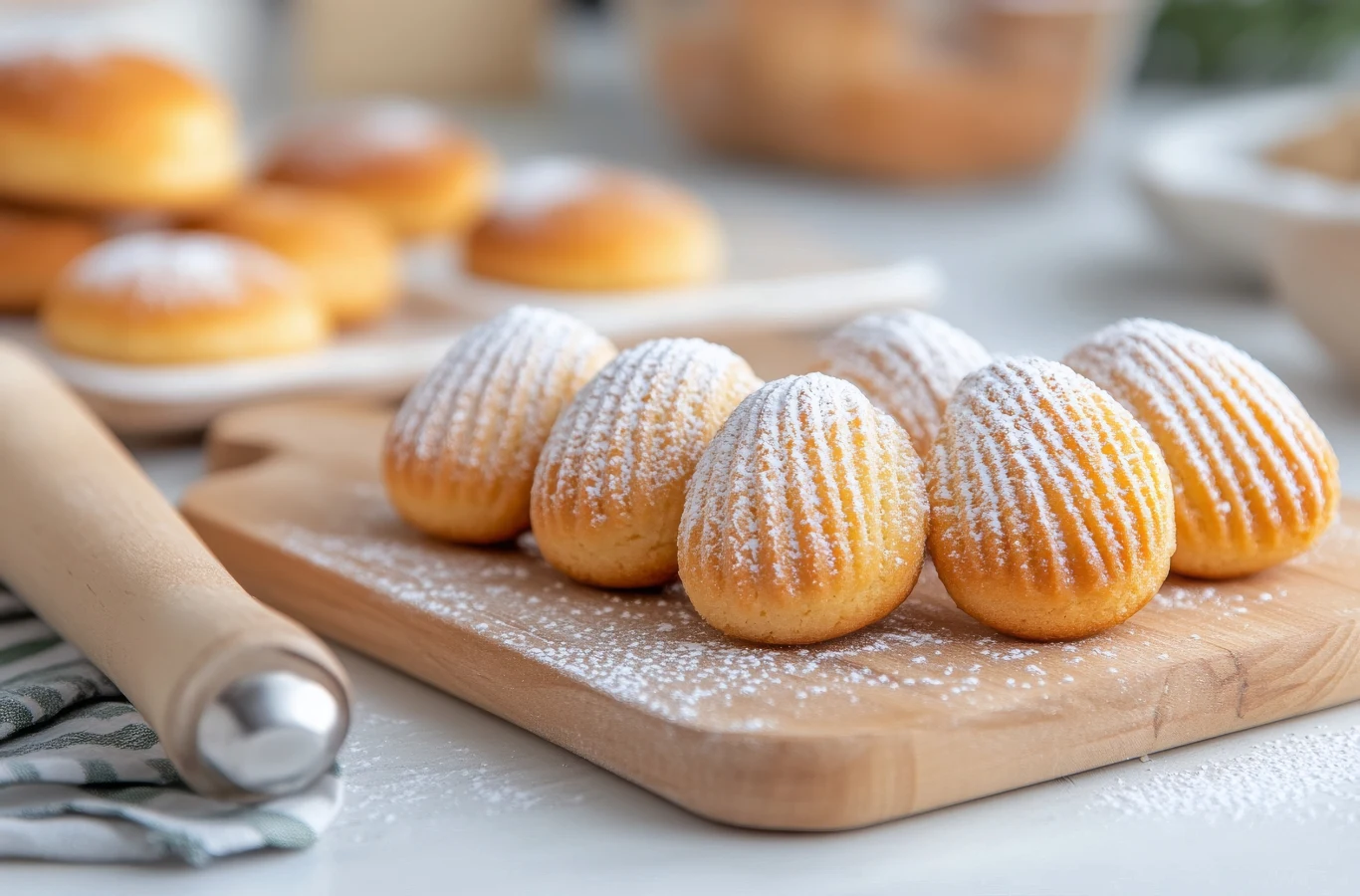 Magdalenki to małe francuskie ciastka o charakterystycznym kształcie muszelki Magdalenki to małe francuskie ciastka o charakterystycznym kształcie muszelki