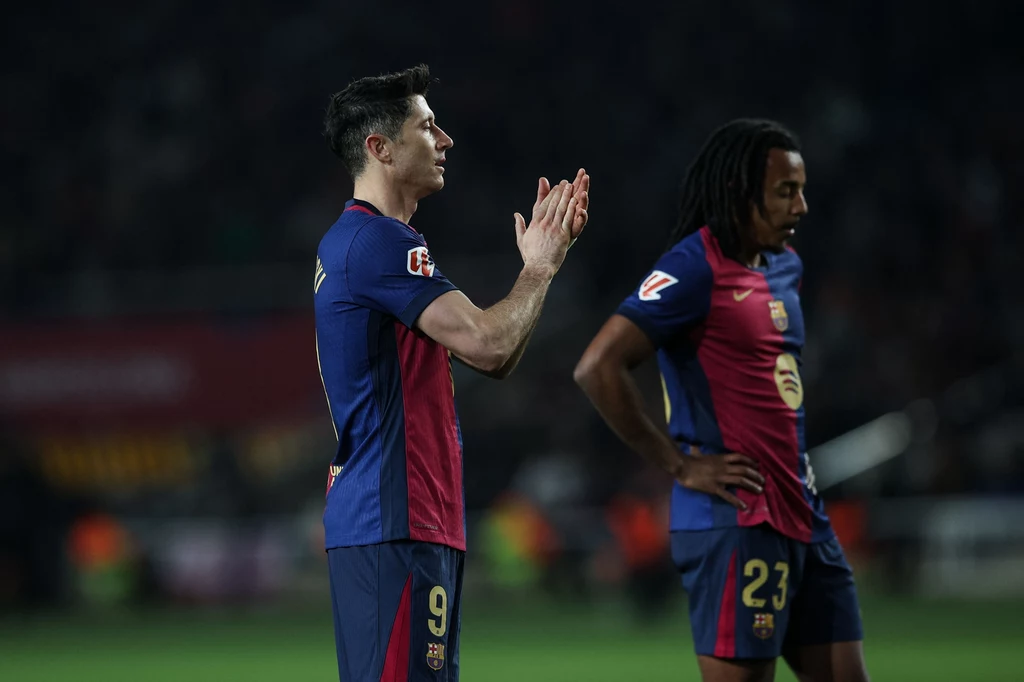 Robert Lewandowski i Jules Kounde Robert Lewandowski i Jules Kounde