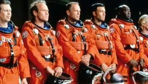 Steve Buscemi, Will Patton, Bruce Willis, Ben Affleck i Michael Clarke Duncan w filmie "Armageddon"