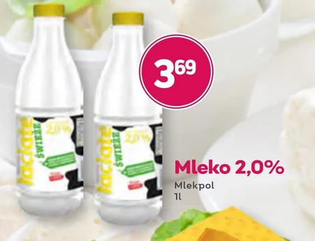 Łaciate Mleko świeże 2,0 % 1 l