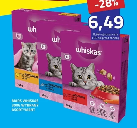 Whiskas Junior Sucha karma dla kociąt z pysznym kurczakiem 300 g