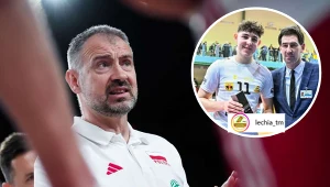 Nikola Grbić zdecydował się na powołanie Jakuba Nowaka (w kółku z Grzegorzem Szymańskim)