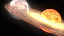 Czerwony olbrzym i biały karzeł w układzie podobnym do T Coronae Borealis