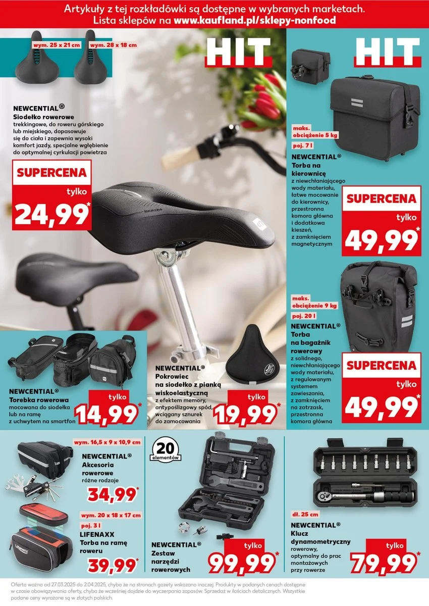 Akcesoria rowerowe w Kauflandzie 