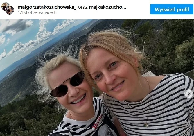 Małgorzata Kożuchowska z siostrą Mają Małgorzata Kożuchowska z siostrą Mają