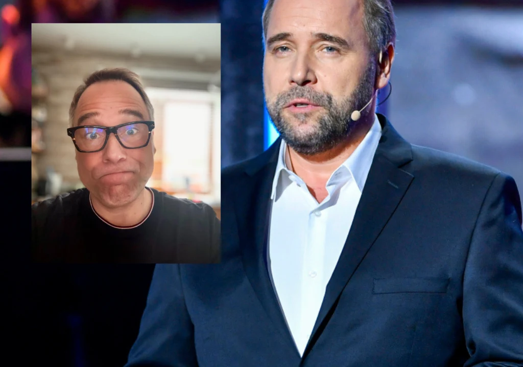 Łukasz Nowicki z brodą i bez brody Łukasz Nowicki z brodą i bez brody