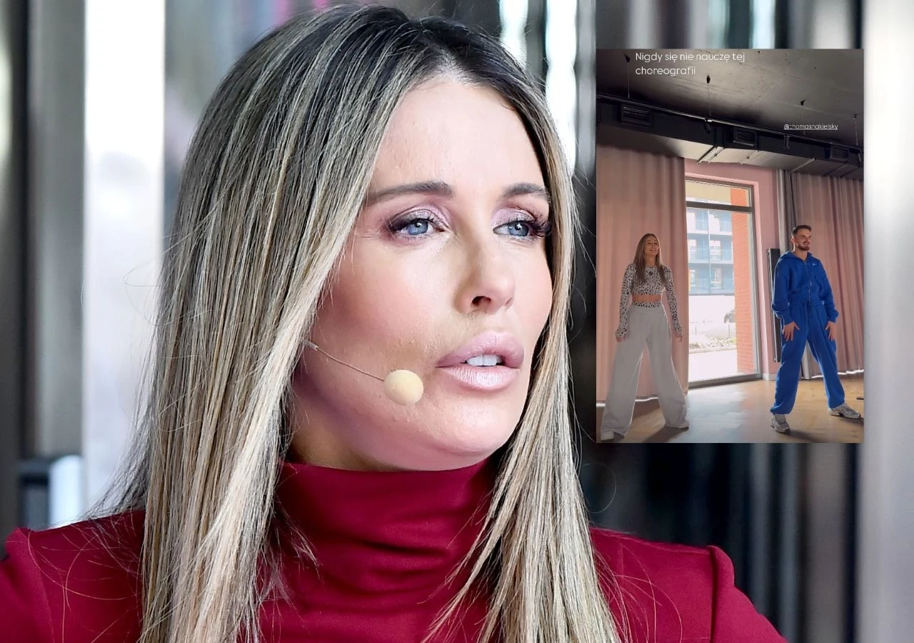 Małgorzata Rozenek i Tomasz Nakielski trenują taniec Małgorzata Rozenek i Tomasz Nakielski trenują taniec