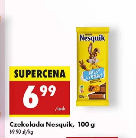 Nestlé Nesquik Mleczna czekolada z nadzieniem mlecznym 100 g