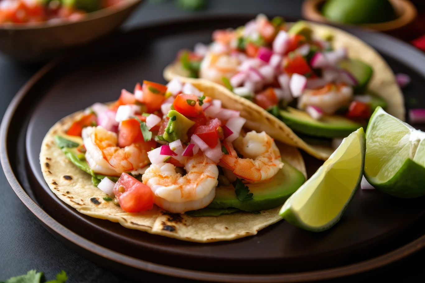 Tortilla z krewetkami