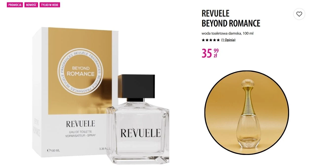 Revuele Beyond Romance - inspirowane perfumami Dior J'adore