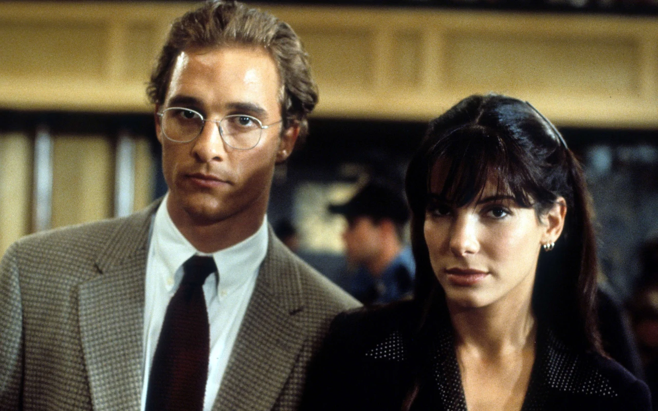 Sandra Bullock i Matthew McConaughey na planie filmu w 1996 roku