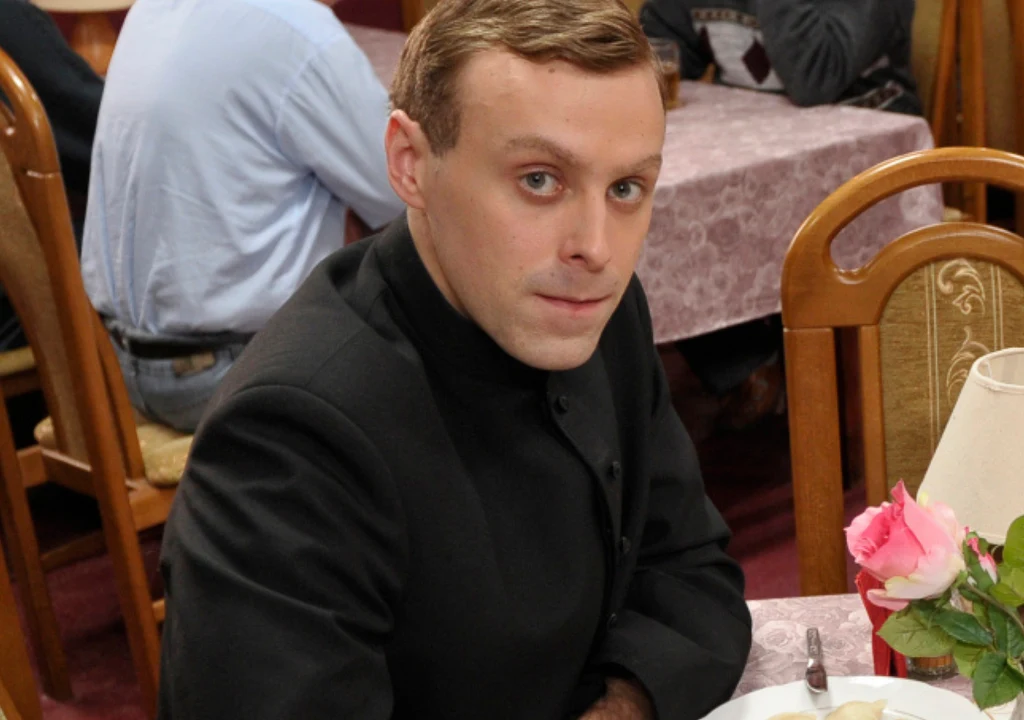 Mateusz Rusin na planie "Rancza"