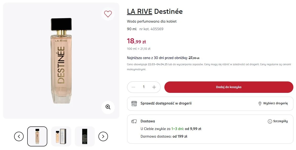 Rossmann oferuje promocję na perfumy LA RIVE!