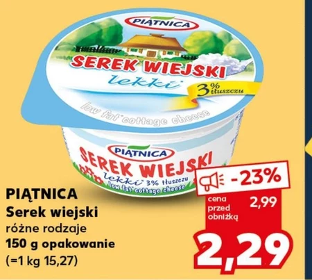 Piątnica Serek wiejski lekki 150 g