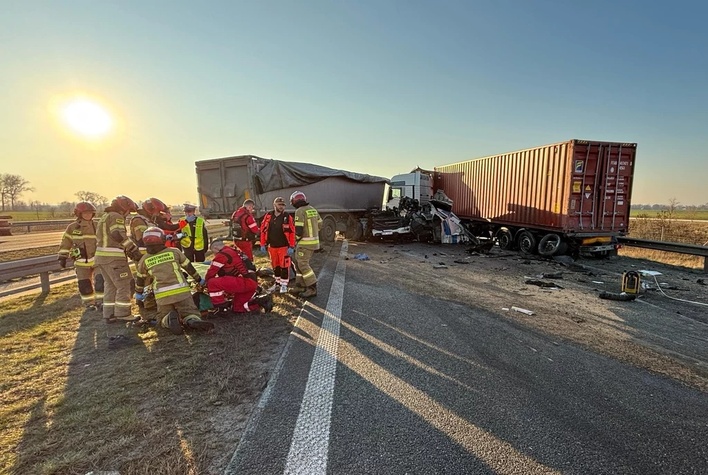 Wypadek na trasie S7 koło Nowego Dworu Gdańskiego Wypadek na trasie S7 koło Nowego Dworu Gdańskiego
