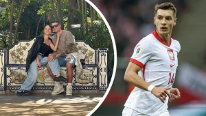 Jakub Kiwior z żoną na wakacjach