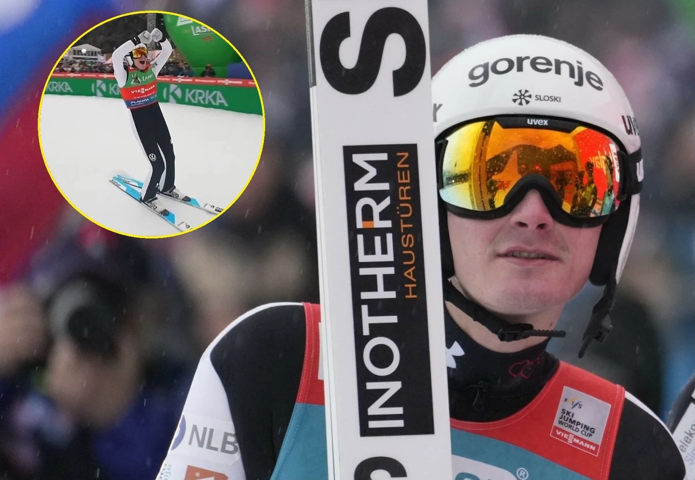 Domen Prevc, źródło: X/Eurosport Domen Prevc, źródło: X/Eurosport