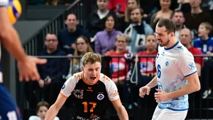 Michał Superlak (z prawej) zagra w półfinale siatkarskiej Bundesligi