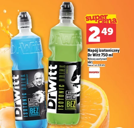 Dr Witt Elektrolity Zero Cukru Napój o smaku kiwi i limonki 750 ml