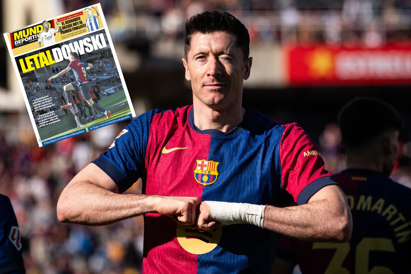 Robert Lewandowski jest regularnym bohaterem "jedynek" w hiszpańskiej prasie Robert Lewandowski jest regularnym bohaterem "jedynek" w hiszpańskiej prasie