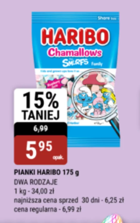 Haribo Chamallows Smerfy Pianki 175 g