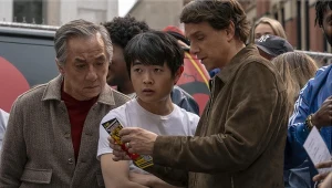 Jackie Chan, Ben Wang i Ralph Macchio w scenie z filmu "Karate Kid: Legendy"