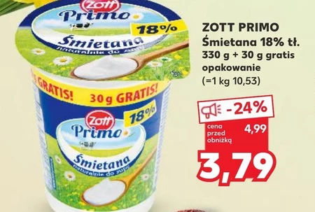 Zott Primo Śmietana 18 % 360 g