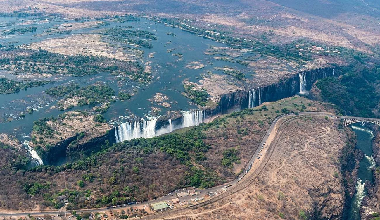 Victoria Falls z lotu ptaka Victoria Falls z lotu ptaka