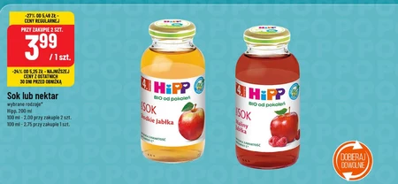 HiPP BIO Sok 100 % jabłka-czerwone owoce po 4. miesiącu 0,2 l