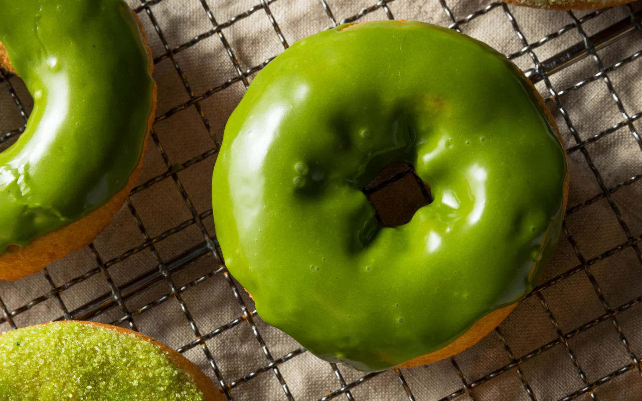 Zielone donuty