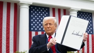 Donald Trump nałożył 10 proc.cła dla importowanych towarów z całego świata oraz dodatkowe "cła wzajemne" dla większości państw