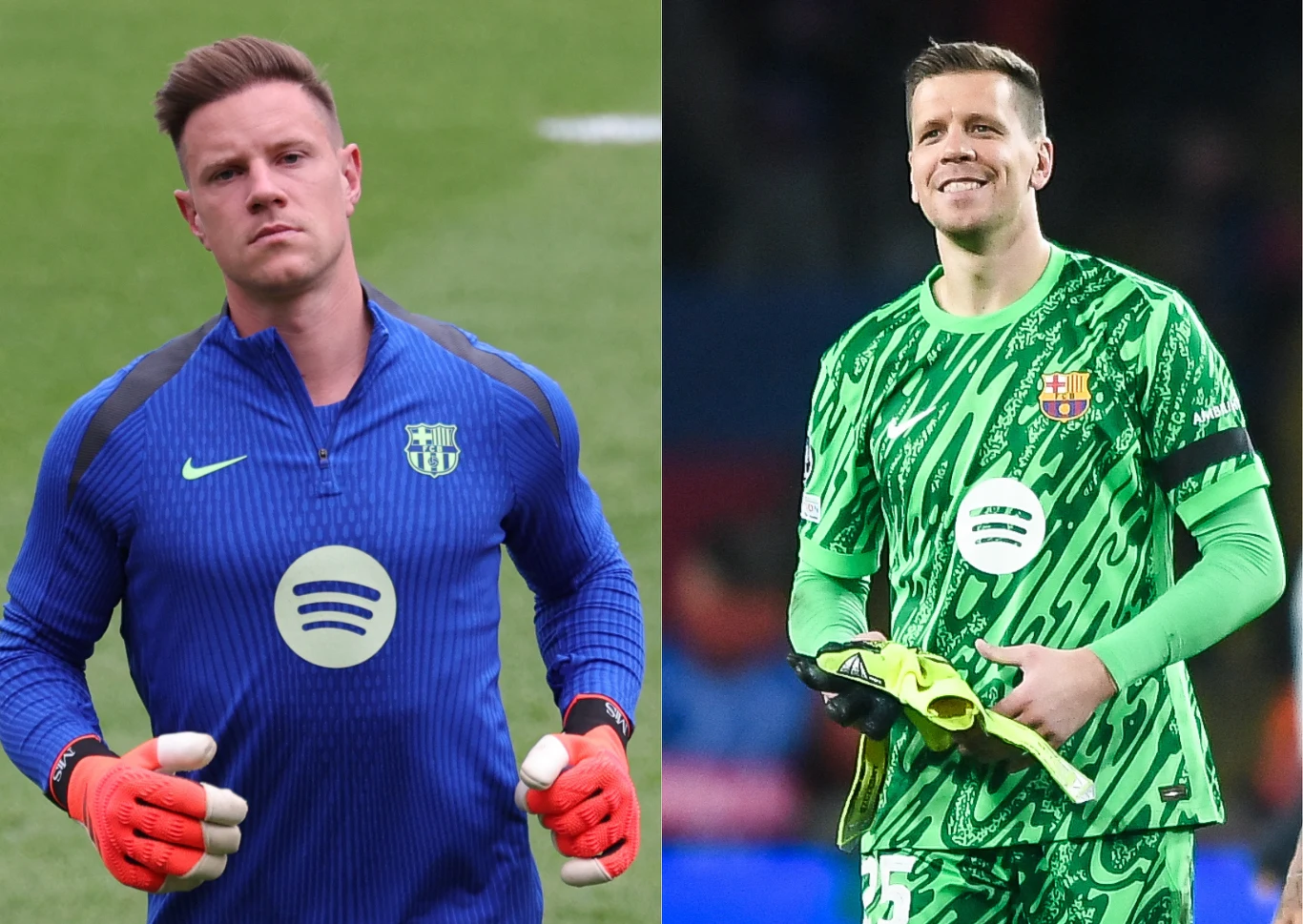 Marc-Andre ter Stegen (L) i Wojciech Szczęsny (P)