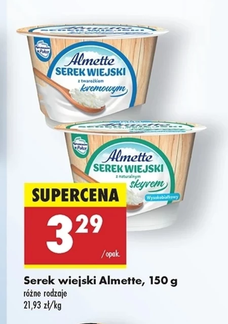 Almette Serek wiejski z naturalnym skyrem 150 g