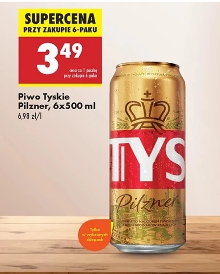Tyskie Pilzner Piwo jasne 500 ml